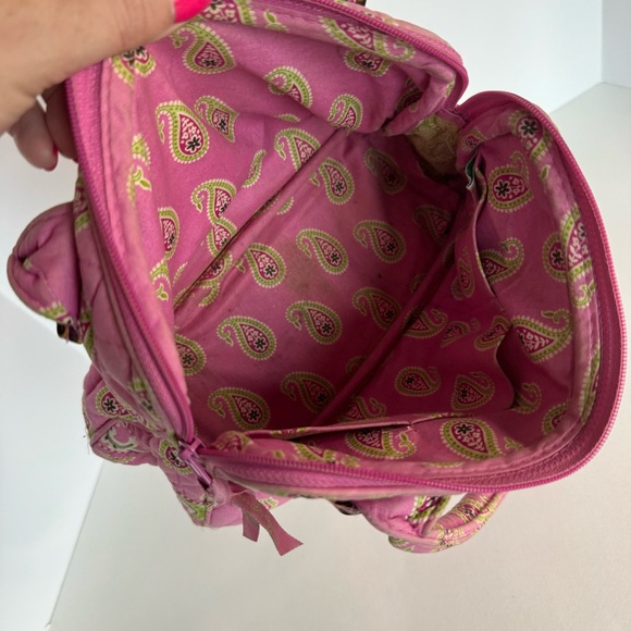 Vera Bradley Pink Top Handle Bag Purse Tote - Picture 6 of 10